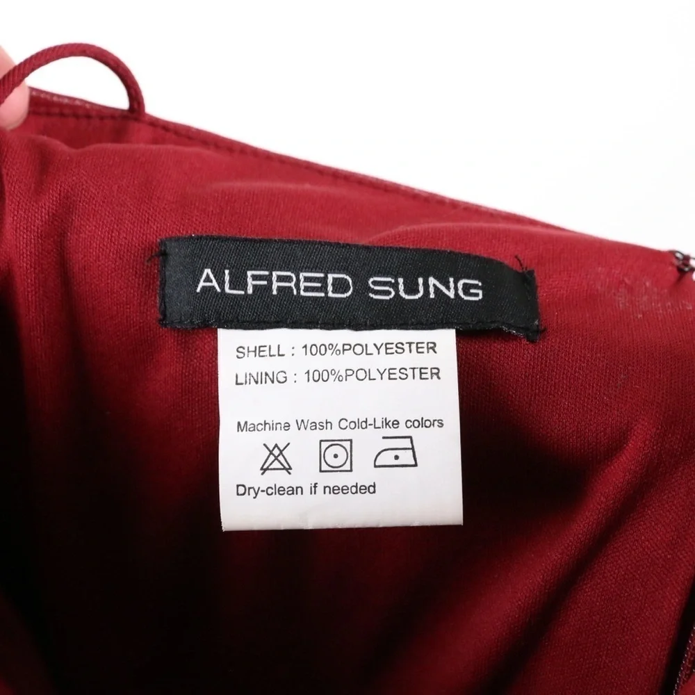 Alfred Sung Halter Neck Formal Maxi Dress - Picture 8 of 9